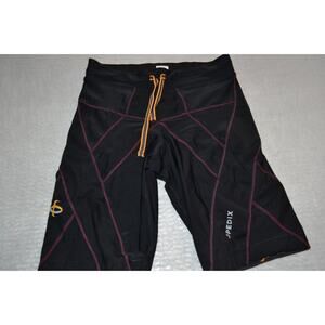 27486 Opedix Gym Shorts Compression Fit Black Nylon Blend Size Small Womens